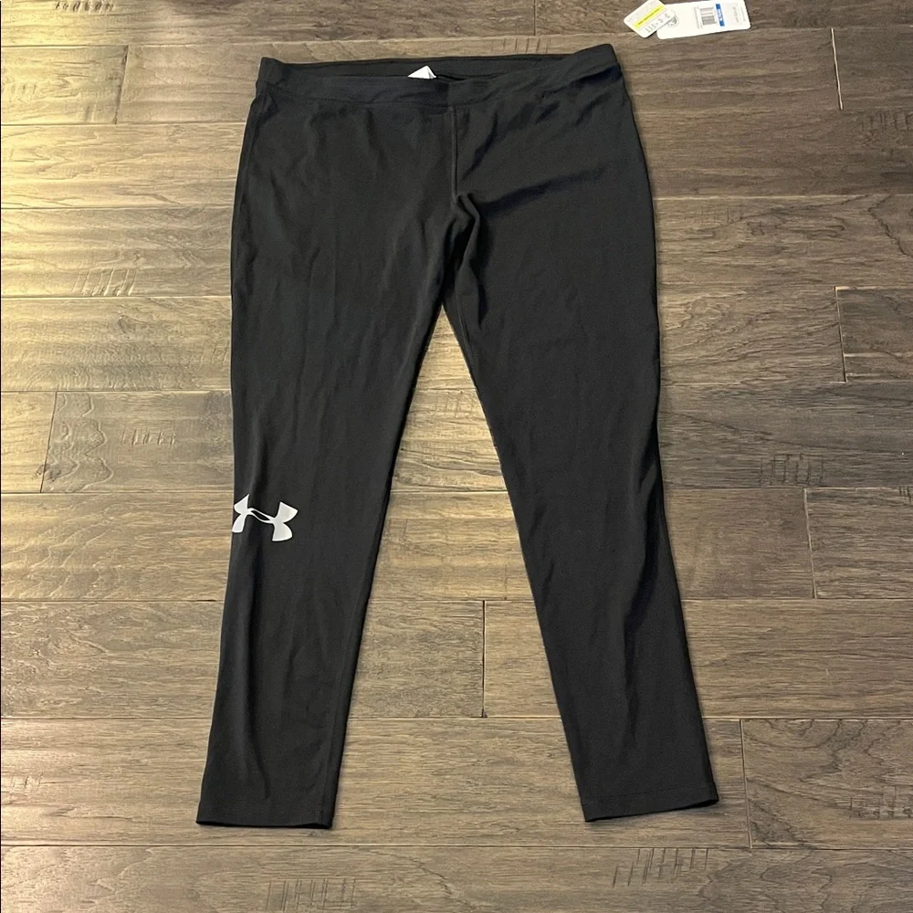 Under Armour Charged Cotton HeatGear Fitted Pants Black new Womens Size XL